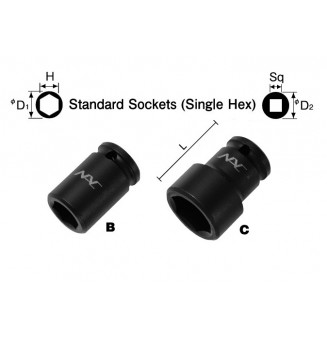 1/2" MT Standard Socket (Tube Magnet Type)